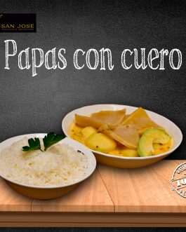 Papas con cuero